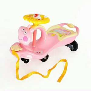 Cadre en plastique en forme de coquille d'arachide mignonne bébé balançoire voiture enfant en bas âge poussette avec fonction de torsion de musique pour les jeunes enfants - Product Image 5