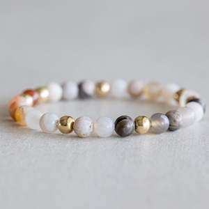 Bracelet artisanal en perles de pierres précieuses naturelles, vente en gros - Product Image 3