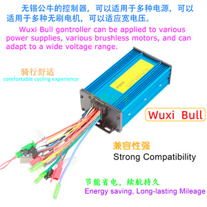 Contrôleur BLDC intelligent double mode 12 tubes WVGN 36V/48V/60V/72V 750W/800W/1000W L915 - Product Image 4