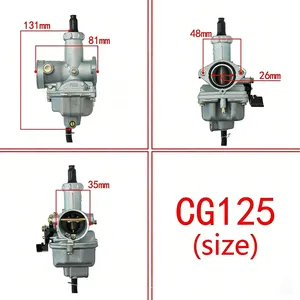 Nouveau carburateur universel pour moto PZ26 à utiliser pour 125Z FT125 ML125 TITAN NXR ATV XLR125 GL125 AKT125 TRX250 <span class=keywords><strong>CB</strong></span> CG125 XL125 - Product Image 5