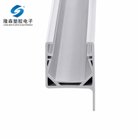 Profilé PVC extrudé personnalisé LS, extrusion à froid, tube carré bicolore, bande décorative, profilé en plastique acier, dispositif d'alarme