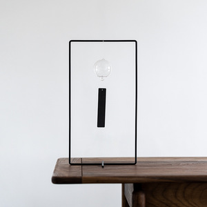 Campana de viento de estilo japonés, decoración colgante rectangular de madera maciza y vidrio para dormitorio, accesorios para ceremonia del té - Product Image 1