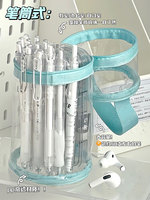 Trousse de rangement transparente en PVC pour cosmétiques et articles de toilette, avec fermeture éclair, en forme de tube rond, imperméable et élégante pour l'école – Collection été