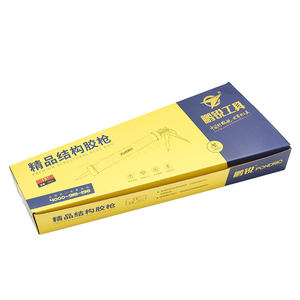 PONDRIO 600ml Jaune Aluminium Manuel <span class=keywords><strong>Saucisse</strong></span> Colle Adhésif Pistolet À Calfeutrer Poignée Industrielle Lisse Tige Plongeur 12:1 Rapport De Poussée - Product Image 4