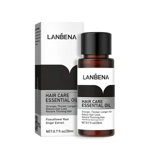 LANBENA女性のための最高品質の成長ヘアオイル脱毛治療増粘ジンジャーエキスヘアセラム