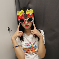 Pas cher en gros drôle fou anniversaire/noël mode nouveau pop-corn conception femmes enfants lunettes de soleil fête 2024