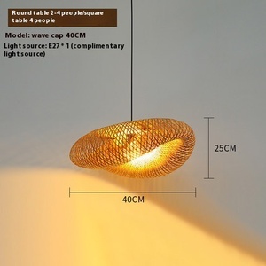 Lampadari in <span class=keywords><strong>legno</strong></span> di bambù in <span class=keywords><strong>legno</strong></span> di illuminazione decorativa del ristorante giapponese lavorato a mano in tessuto <span class=keywords><strong>naturale</strong></span> creativo in Rattan - Product Image 4