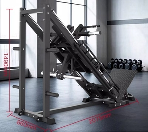 Dinuo 2-en-1 Leg Press & Hack Squat |   45 °   Appareil de musculation <span class=keywords><strong>à</strong></span> charge libre pour les cuisses et les <span class=keywords><strong>mollets</strong></span>, idéal pour les salles de sport commerciales - Product Image 3