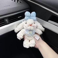 Porte-clés Lapin en Peluche Adorable, Pendentif Doux, Breloque de Sac, Jouet en Peluche Mignon pour Filles, Cadeau Décoratif