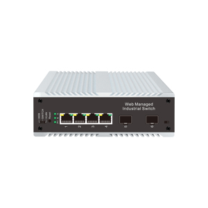 Switch di Gestione di Rete Industriale a 6 Porte POE++ con 4 Porte POE da 90W, 2 Porte SFP, Supporto SNMP e VLAN, e Funzione di Rete in Loop con un Solo Tasto - Product Image 1