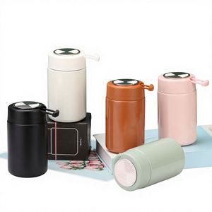 BPA FREE 260Ml 8Oz Mini Double Wall Stainless Steel Vacuum Insulated Coffee Drinks Water Tumbler With Wide Spout Lid Handle - Product Image 1