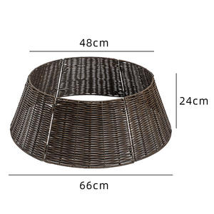 Décoration d'arbre de Noël en rotin tissé clôture élégante jupe d'arbre de Noël décorations de Noël clôture d'arbre de pays américain - Product Image 4