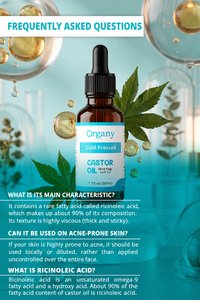 Huile de ricin 100% pure et naturelle, Ricinus communis, pressée à froid, vente en gros, étiquette privée, OEM pour la croissance des cils, des sourcils et des cheveux - Product Image 6