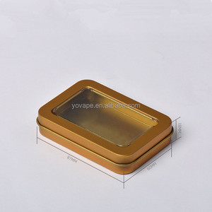 Quà Tặng Tùy Chỉnh Bao Bì Vuông Nhỏ Container Kẹo Bạc Hà Tổ Chức Hình Chữ Nhật Thép Màu Đen Kim Loại Lon Thiếc Hộp Với Cửa Sổ Rõ Ràng - Product Image 6