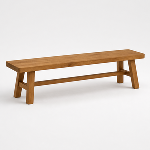 Banc de lit en pin massif naturel pas cher, banc en bois d'acacia non fini, banc d'intérieur en bois d'hévéa massif à vendre - Product Image 3