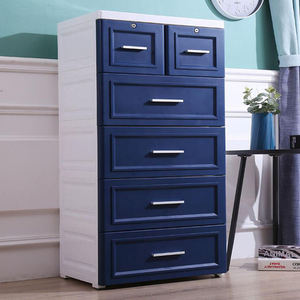 Armoire de rangement en plastique PP, commode multi-niveaux, organisateur domestique, armoire de rangement pour salon et chambre à coucher - Product Image 2