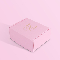 Kostenloses Design Maßgefertigte Luxuriöse Rosa Wellpappe-Versandbox mit Goldfolienprägung