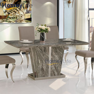 Artificielle Naturel Coréenne <span class=keywords><strong>Italien</strong></span> Dubaï Rectangle Table À Manger En Marbre Ensembles - Product Image 5