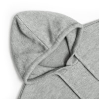 AiNear Vente en gros de logo personnalisé Oem & Odm Pull-over à capuche gris à manches longues brodé pour hommes 100% coton tricoté