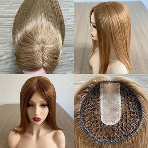12A grado cinese cuticola Remy integrazione dei <span class=keywords><strong>capelli</strong></span> umani pesce netto pezzi di <span class=keywords><strong>capelli</strong></span> <span class=keywords><strong>donna</strong></span> parrucchino Top in seta Topper per <span class=keywords><strong>capelli</strong></span> sottili donne - Product Image 2