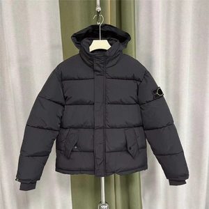 Veste d'hiver de luxe pour homme, style décontracté, vintage, ample, hip-hop, streetwear, chaude, douillette, à capuche, zippée, coupe-vent - Product Image 2