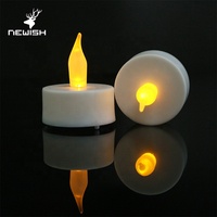 Bougies chauffe-plat LED miniatures sans flamme en plastique, à piles bouton, pour Noël, vente en gros, marque Kanlong