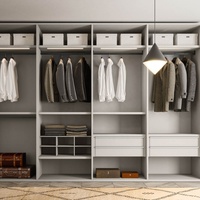 CBMMart Meubles de chambre Design moderne Porte en verre Armoire en bois Dressing pour dressing