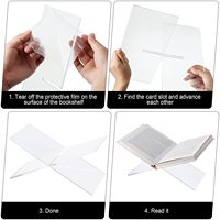 Étagère de présentation transparente en acrylique pour livres à feuilles mobiles, support de livres personnalisé