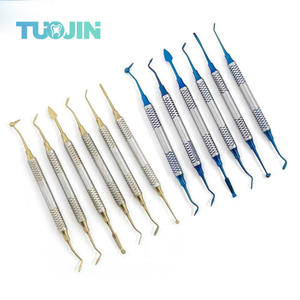 ชุดไม้พายสำหรับทำฟันทำจากไทเทเนียม6ชิ้นขนาด18.5ซม. เครื่องมือปากเปล่าสำหรับซ่อมแซมวัสดุโลหะ - Product Image 2