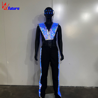 Gilet LED Cyberpunk, haut sans manches réfléchissant holographique RGB pour spectacle de scène, DJ, danseur, fête, cosplay, costume de spectacle