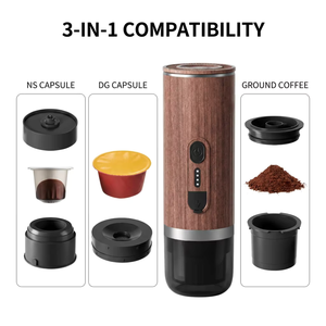Machine <span class=keywords><strong>à</strong></span> Café Expresso Électrique Portable Kingze sans Fil sur Batterie avec Logo Personnalisé pour Voiture et Usage Extérieur - Product Image 4