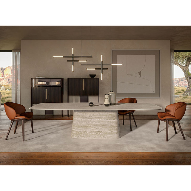 Wholesale Advanced Modern Style Convertible Foldable Multi-Functional Long Oval Dining Table for Home & Hotel Use