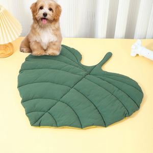 Pet Cushion Luxury Modern Solid Cartoon Anti-Slip Washable Eco-Friendly Leaf-Shaped Dog & <b>Cat</b> Beds <b>Cage</b> Mats Removable Cover - Product Image 3