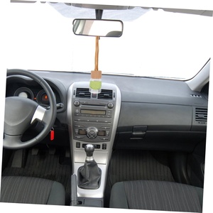 Boş 8ml yuvarlak şişe araba parfüm difüzör asılı yuvarlak şişe ahşap kapak - Product Image 4