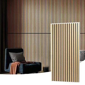 Acoustique Mur Décoratif Latte Bois Placage Panneau Acoustique pour Bureau Hôtel Décoration Murale Akustik Panneau Acupanel - Product Image 6