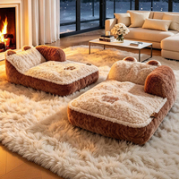 Lit pour chien avec soutien du cou pour chiens de petite et moyenne taille, lit chaud pour l'hiver, canapé-nid pour animaux de compagnie toutes saisons