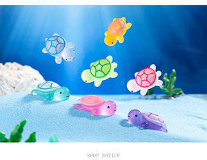 Mini accessoire décoratif créatif DIY micro-paysage tortue de mer lumineuse style dessin animé, inspiré des célébrités d'Internet Douyin, pour la maternité - Product Image 5