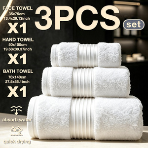 Ensemble de serviettes de bain Go ozone Home, 3 pièces, 70x140cm, microfibre douce, séchage rapide, pour salle de bain - Product Image 4