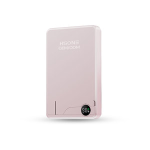 Batterie externe en aluminium LF15B pour bureau <span class=keywords><strong>avec</strong></span> support de téléphone - Affichage numérique, charge sans fil ultra-mince 5000 mAh 10000 mAh - Product Image 1