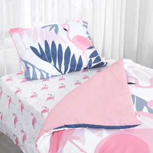 Ensemble de literie pour tout-petits Flamant rose imprimé numérique 3D Fille 100% coton Ensemble de couette de luxe pour bébé et enfant - Product Image 3