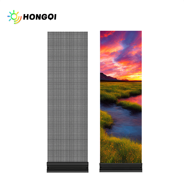 Custom LED Flexible Transparent Holographic 3D Film Advertising Display P10 Glass Adhesive Ultra-thin Window LED Screen