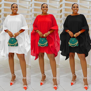 Elegante Vestido de Gasa Estilo Europeo Americano de Secado Rápido, Silueta Lápiz Holgada, de Una Pieza - Product Image 2