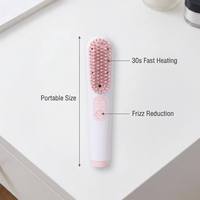 Brosse lissante professionnelle sans fil en céramique avec alimentation USB et batterie, fer à lisser portable