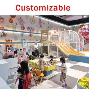 Equipo de Juegos Interior Multinivel para Niños con Redes de Escalada Suaves y Toboganes de Tubo para Parques de Aventuras Interiores - Product Image 4