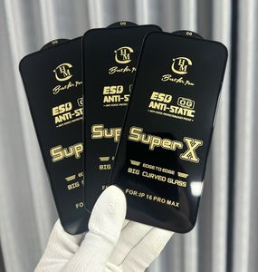 Protector de pantalla de vidrio templado antiestático Super X OG ESD de gran curvatura <span class=keywords><strong>3D</strong></span>, película transparente HD para <span class=keywords><strong>iPhone</strong></span> 17 16 para Samsung - Product Image 2