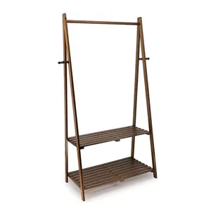 En gros <span class=keywords><strong>Pas</strong></span> <span class=keywords><strong>Cher</strong></span> Vêtements De Sol Séchoir Cintre Bambou Porte-Manteau - Product Image 1