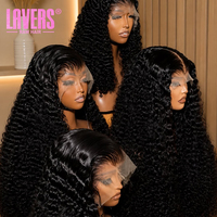 Perruque en cheveux humains naturels bouclés et rebondissants, avec dentelle frontale complète, fournisseur de perruques longues HD Deep Wave de 40 pouces pour femmes noires