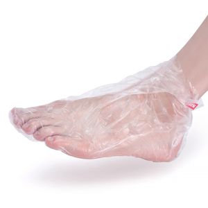 100Pcs/Bag Disposable Plastic Foot Mask <b>Covers</b> Transparent Removable PE Foot Socks for Salon Pedicure Spa Foot Care Wholesale - Product Image 1