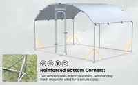 Poulailler en métal en forme de dôme, enclos à poules galvanisé sur mesure avec couverture imperméable, enclos extérieur pour poules avec filet hexagonal