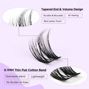 Spiky Wispy Thick Faux Mink Eye <b>Lash</b> Strips Natural Anime <b>Lash</b> Extensions DIY Segment <b>Lashes</b> <b>Cluster</b> Natural Individual - Product Image 2